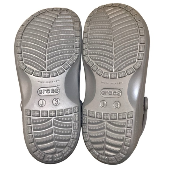 CROCS Kids Baya Lined Clog, Light Grey - Size‎ 3 Never Worn Style 207500 - Picture 6 of 8